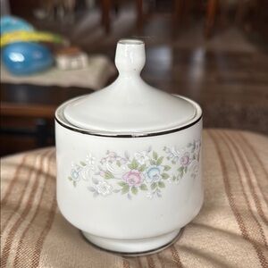 Carlton Floral Porcelain Sugar Bowl with Lid